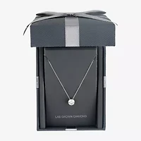 Floating Diamonds (F / Vs2) Womens 1 1/2 CT. T.W. Lab Grown White Diamond 14K White Gold Round 18 Inch Pendant Necklace