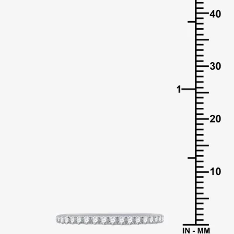 (H-I / I1) Womens 3 CT. T.W. Lab Grown White Diamond 10K Gold Side Stone Engagement Ring