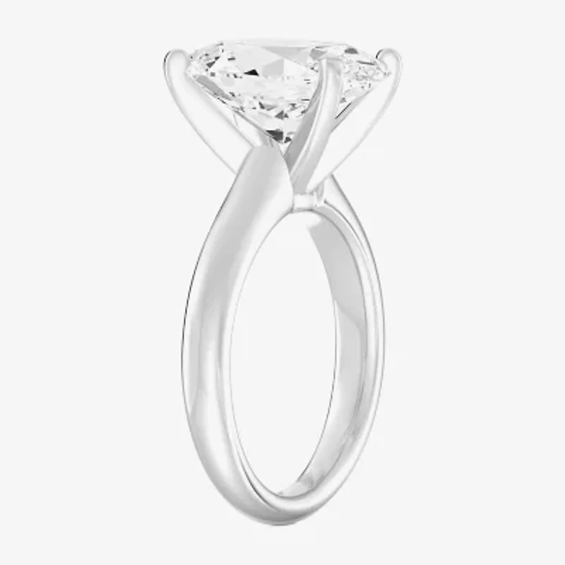 (F / VS1) Womens 5 CT. Lab-Grown White Diamond 14K Gold Oval Solitaire Engagement Ring