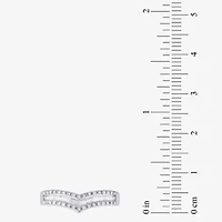 Chevron 1/4 CT.T.W. Natural Diamond 10K Gold Wedding Band