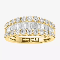 Effy  (G / Si1) Womens 1 1/2 CT. T.W. Lab Grown White Diamond 14K Gold Cocktail Ring