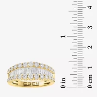 Effy  (G / Si1) Womens 1 1/2 CT. T.W. Lab Grown White Diamond 14K Gold Cocktail Ring