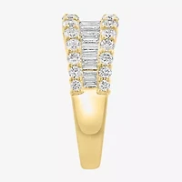 Effy  (G / Si1) Womens 1 1/2 CT. T.W. Lab Grown White Diamond 14K Gold Cocktail Ring