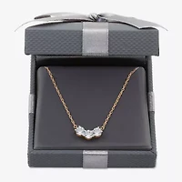 Womens 1 CT. T.W. Lab Grown White Diamond Sterling Silver 17 1/2 Inch Pendant Necklace