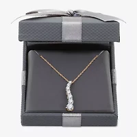 Womens 1 CT. T.W. Lab Grown White Diamond Sterling Silver 18 Inch Pendant Necklace