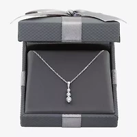 Womens 1/4 CT. T.W. Lab Grown White Diamond Sterling Silver 18 Inch Pendant Necklace