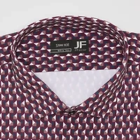 J. Ferrar Mens 360 Stretch Slim-Tall Fit Easy Care Fabric Long Sleeve Dress Shirt