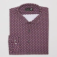 J. Ferrar Mens 360 Stretch Slim-Tall Fit Easy Care Fabric Long Sleeve Dress Shirt