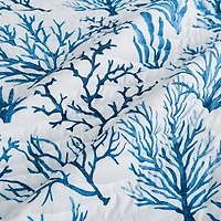 Reversible Coastal Print Quilt Set