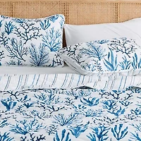 Reversible Coastal Print Quilt Set