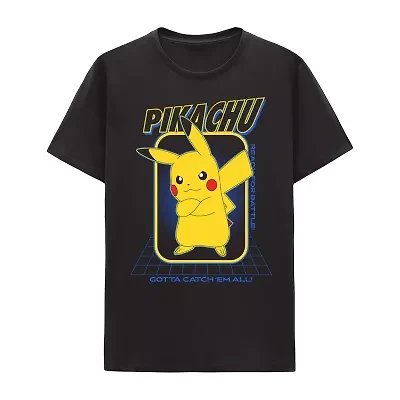 Mens Short Sleeve Pokeman Graphic T-Shirt