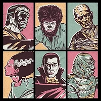 Mens Short Sleeve Universal Monsters Graphic T-Shirt