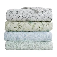 Reversible Floral Print Quilt Set