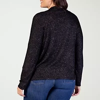 24seven Comfort Apparel Womens Long Sleeve Shrug Plus