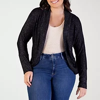 24seven Comfort Apparel Womens Long Sleeve Shrug Plus