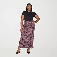 24seven Comfort Apparel Womens Maxi Skirt Plus
