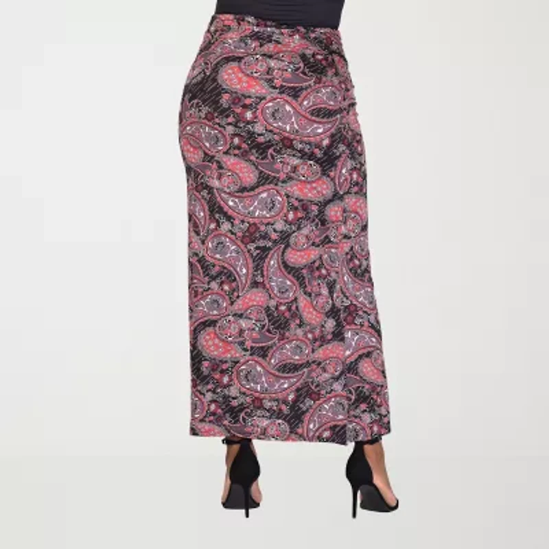 24seven Comfort Apparel Womens Maxi Skirt Plus