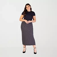 24seven Comfort Apparel Womens Maxi Skirt Plus
