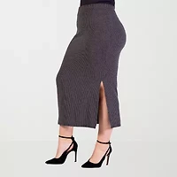 24seven Comfort Apparel Womens Maxi Skirt Plus