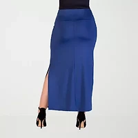 24seven Comfort Apparel Womens Plus Maxi Skirt