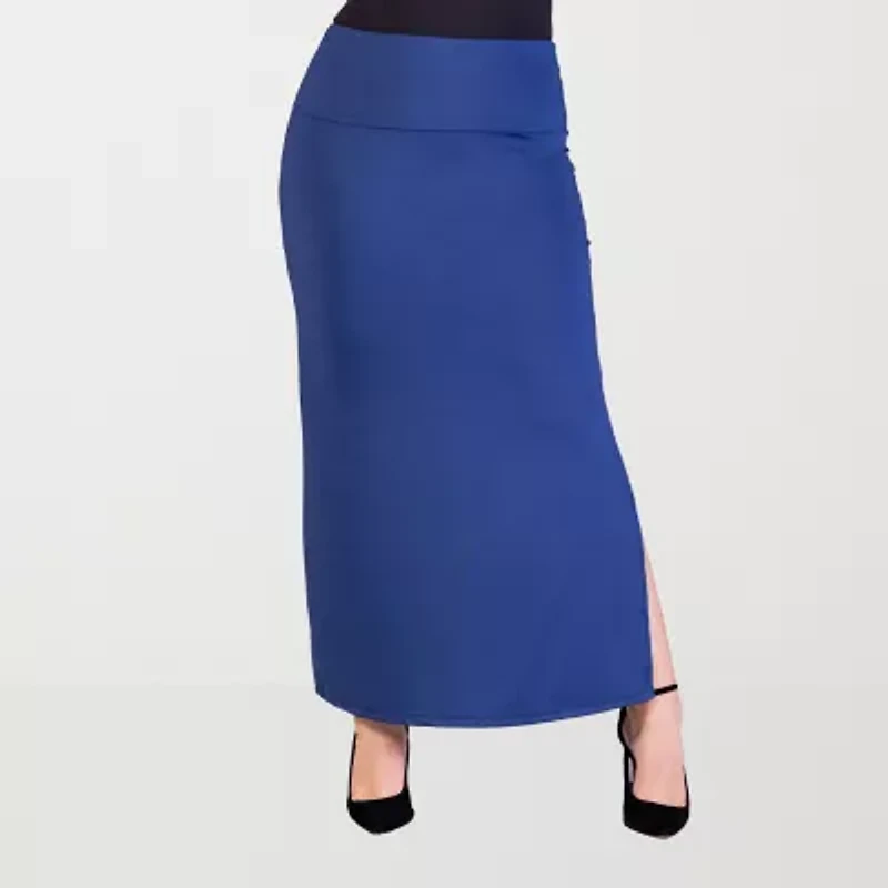24seven Comfort Apparel Womens Plus Maxi Skirt