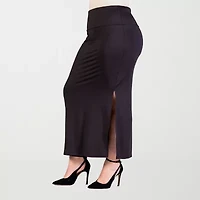 24seven Comfort Apparel Womens Maxi Skirt Plus