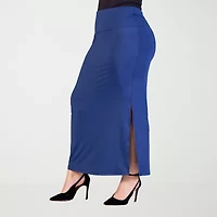 24seven Comfort Apparel Womens Plus Maxi Skirt