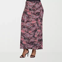 24seven Comfort Apparel Womens Maxi Skirt Plus