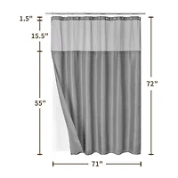 Awesome Home™ Waterproof  Poly Snap Liner Shower Curtain Set