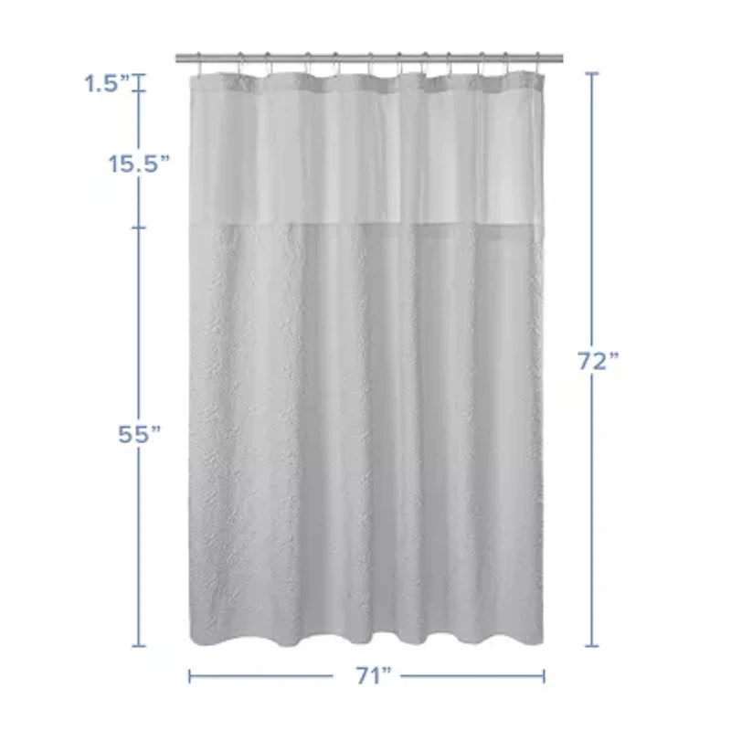 Awesome Home™ Starburst Snap Liner Hooks Shower Curtain Set