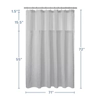 Awesome Home™ Starburst Snap Liner Hooks Shower Curtain Set