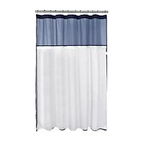 Awesome Home™ Starburst Snap Liner Hooks Shower Curtain Set