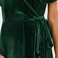 CUPSHE Womens Elbow Sleeve Midi Wrap Dress