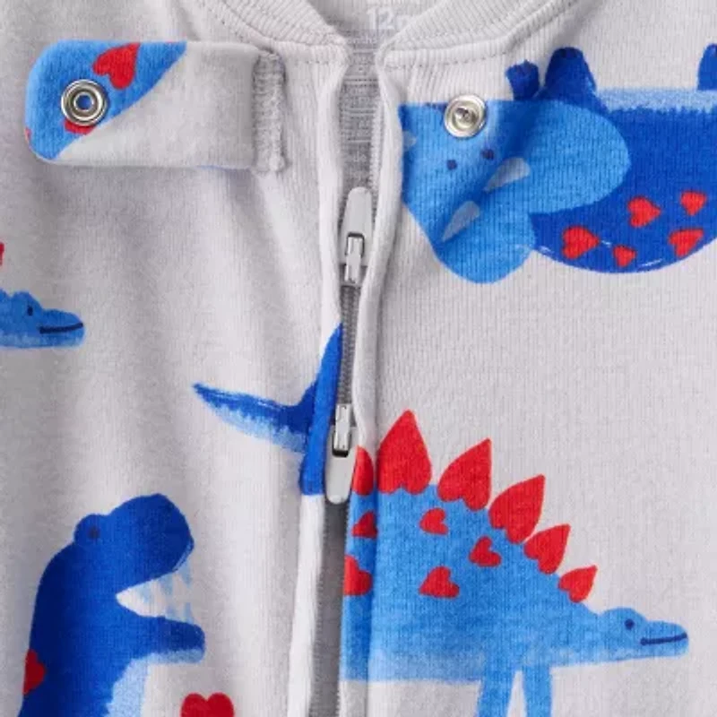 Carter's Baby Boys Footed Crew Neck Long Sleeve One Piece Pajama