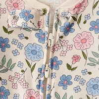 Carter's Baby Girls Footed Crew Neck Long Sleeve One Piece Pajama