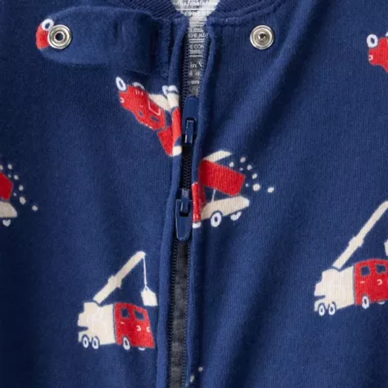 Carter's Baby Boys Footed Crew Neck Long Sleeve One Piece Pajama
