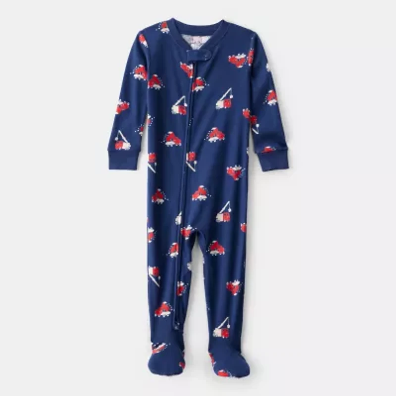 Carter's Baby Boys Footed Crew Neck Long Sleeve One Piece Pajama