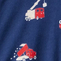 Carter's Baby Boys Footed Crew Neck Long Sleeve One Piece Pajama