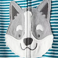 Carter's Baby Boys Footed Crew Neck Long Sleeve One Piece Pajama