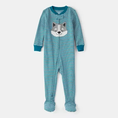 Carter's Baby Boys Footed Crew Neck Long Sleeve One Piece Pajama