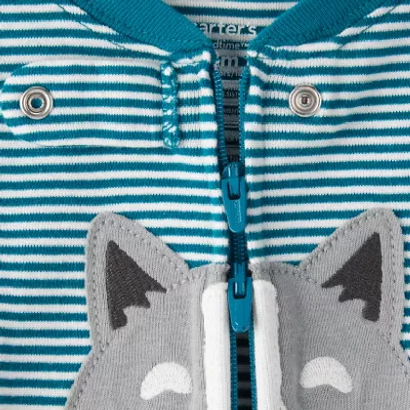 Carter's Baby Boys Footed Crew Neck Long Sleeve One Piece Pajama