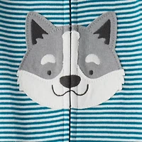 Carter's Baby Boys Footed Crew Neck Long Sleeve One Piece Pajama