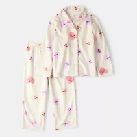 Carter's Conversation Heart Toddler Girls Fleece Long Sleeve 2-pc. Pajama Sets