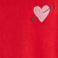 Carter's Big Kid Girls Long Sleeve Cuffed Hearts Sweatshirt Dress