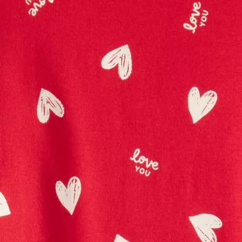 Carter's Valentines Day Little & Big Kid Unisex Round Neck Long Sleeve 2-pc. Pajama Sets