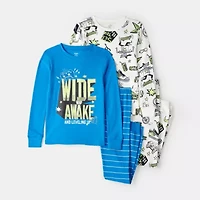 Carter's Boys Round Neck Long Sleeve 4-pc. Pajama Sets