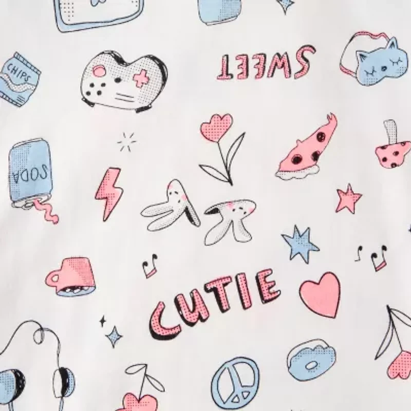 Carter's Girls Round Neck Long Sleeve 4-pc. Pajama Sets