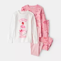 Carter's Toddler Girls Round Neck Long Sleeve 4-pc. Pajama Sets