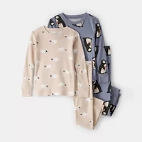 Carter's Toddler Boys Round Neck Long Sleeve 4-pc. Pajama Sets