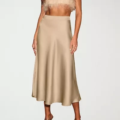 CUPSHE Womens High Rise Midi A-Line Skirt